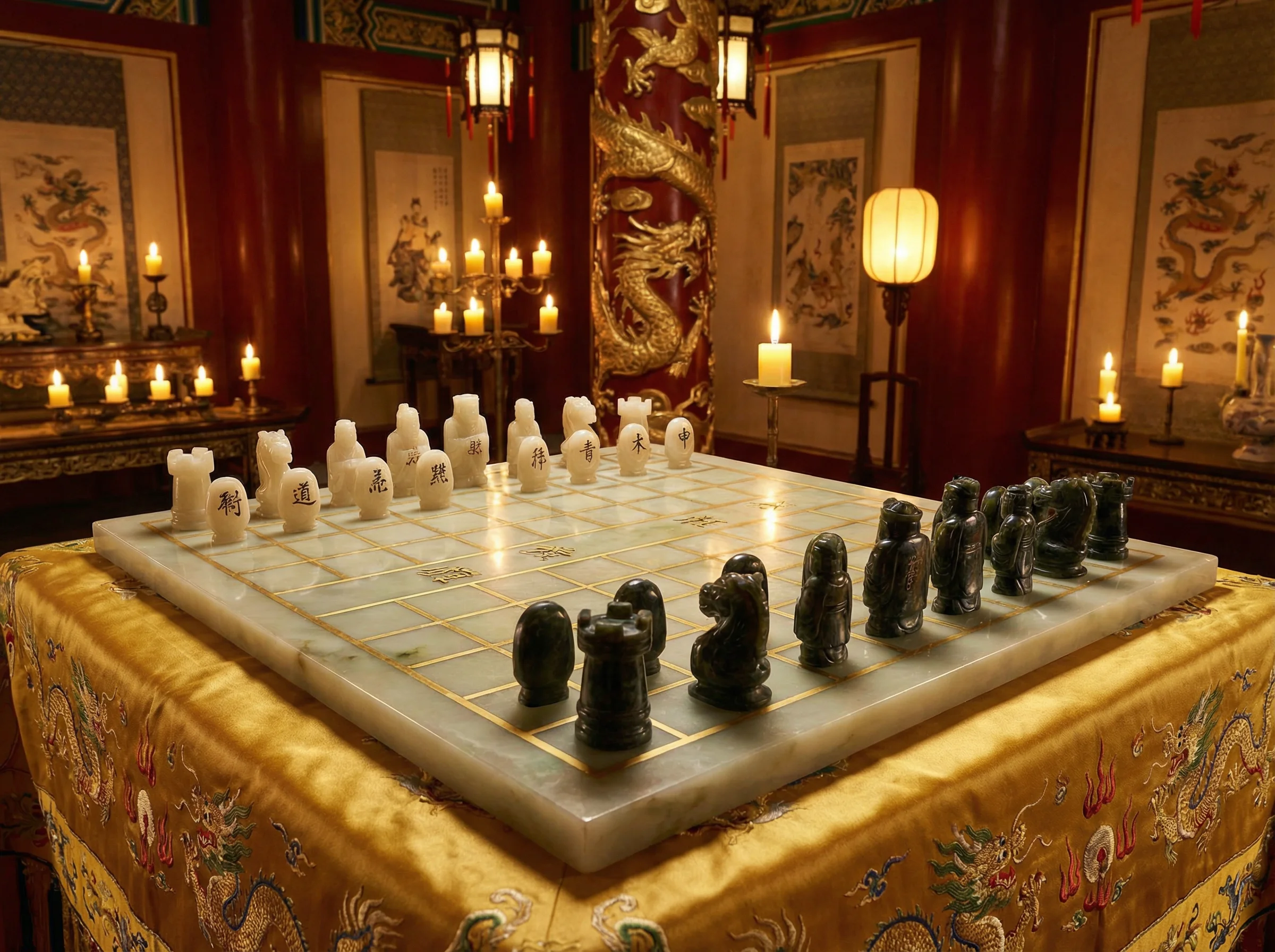 和田玉棋盘特写 - wepoker扑克 珍宝鉴赏